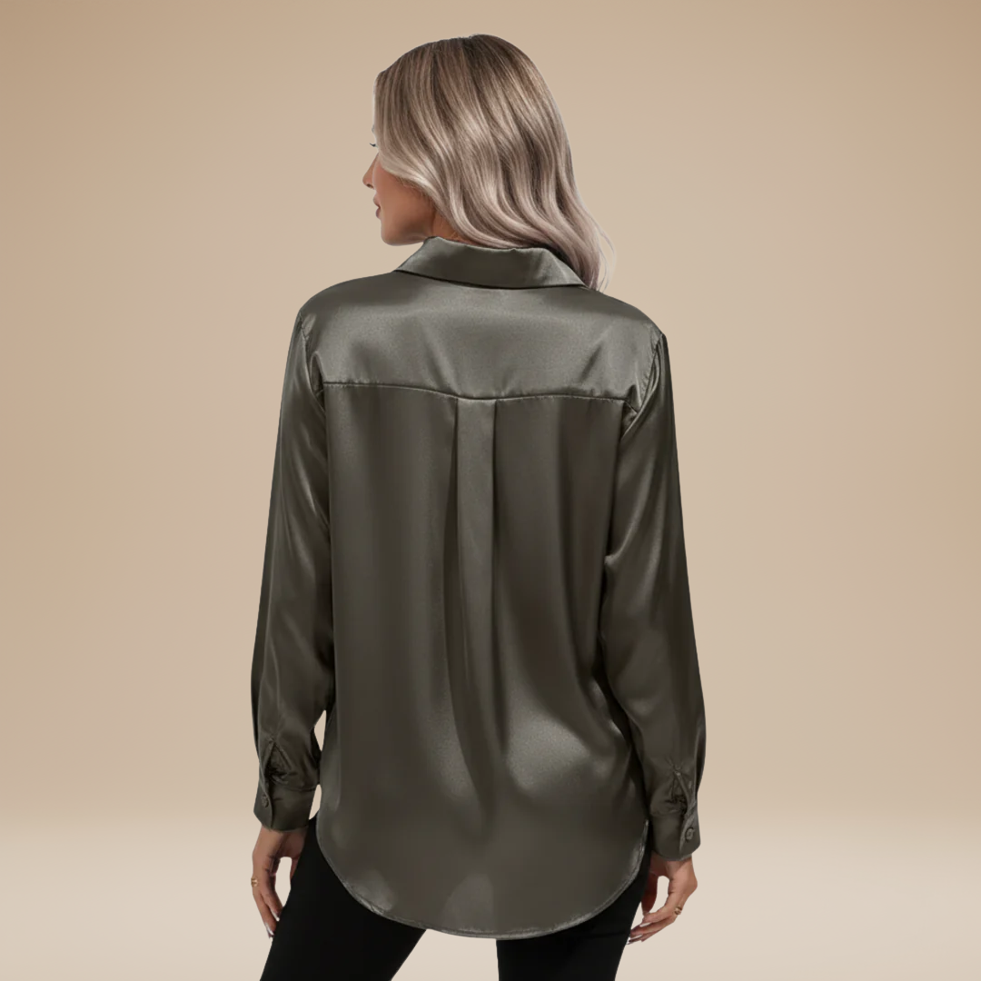 Clara | Camicia Donna Satinata Elegante Stile Chic
