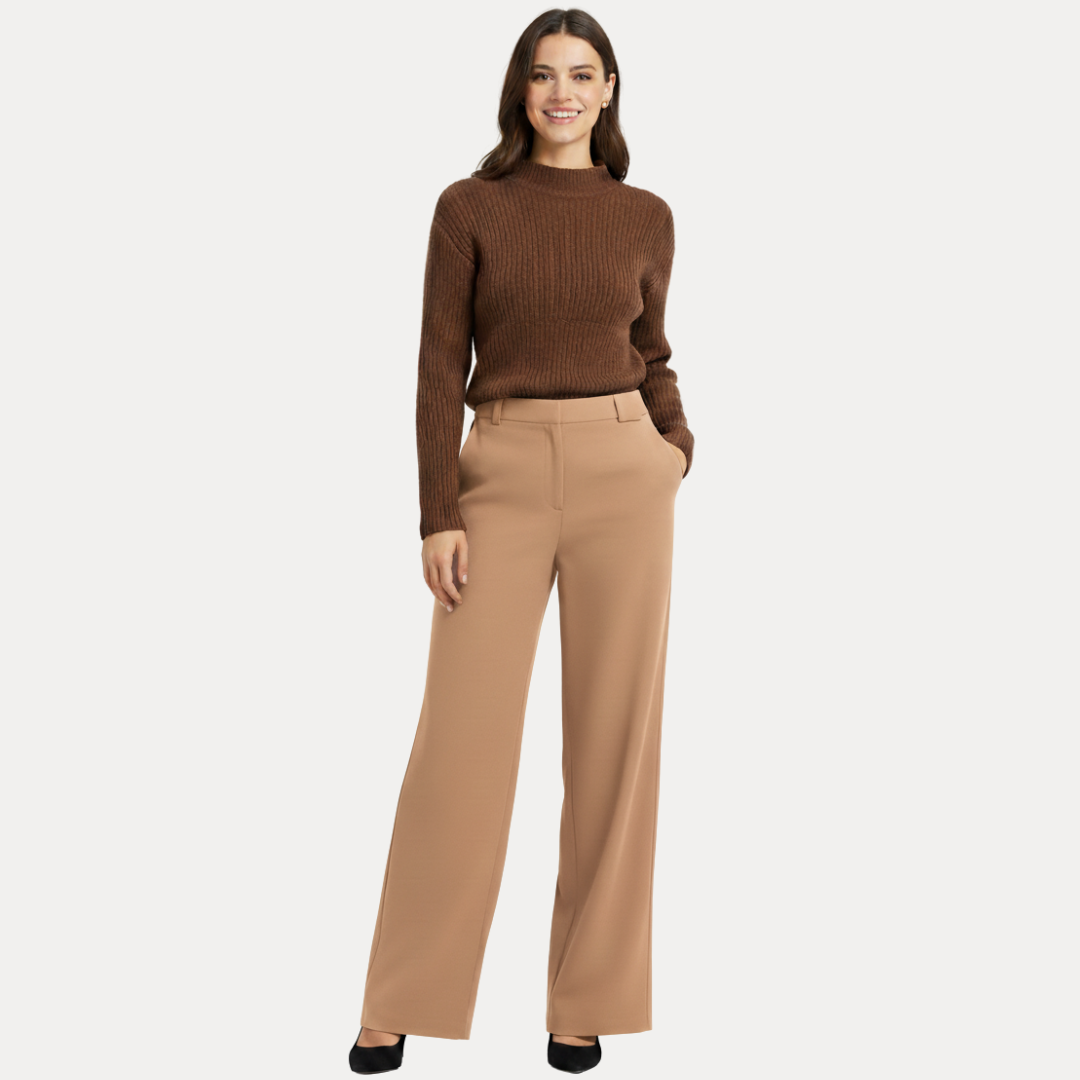 Elena | Pantaloni a Gamba Larga Sartoriali