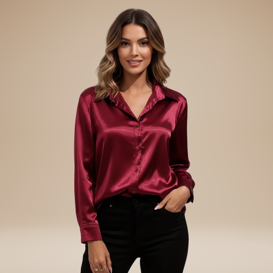 Clara | Camicia Donna Satinata Elegante Stile Chic