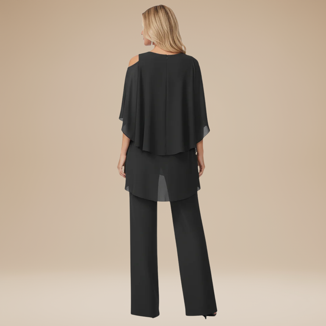 Claudia | Set Elegante Donna con Top Asimmetrico