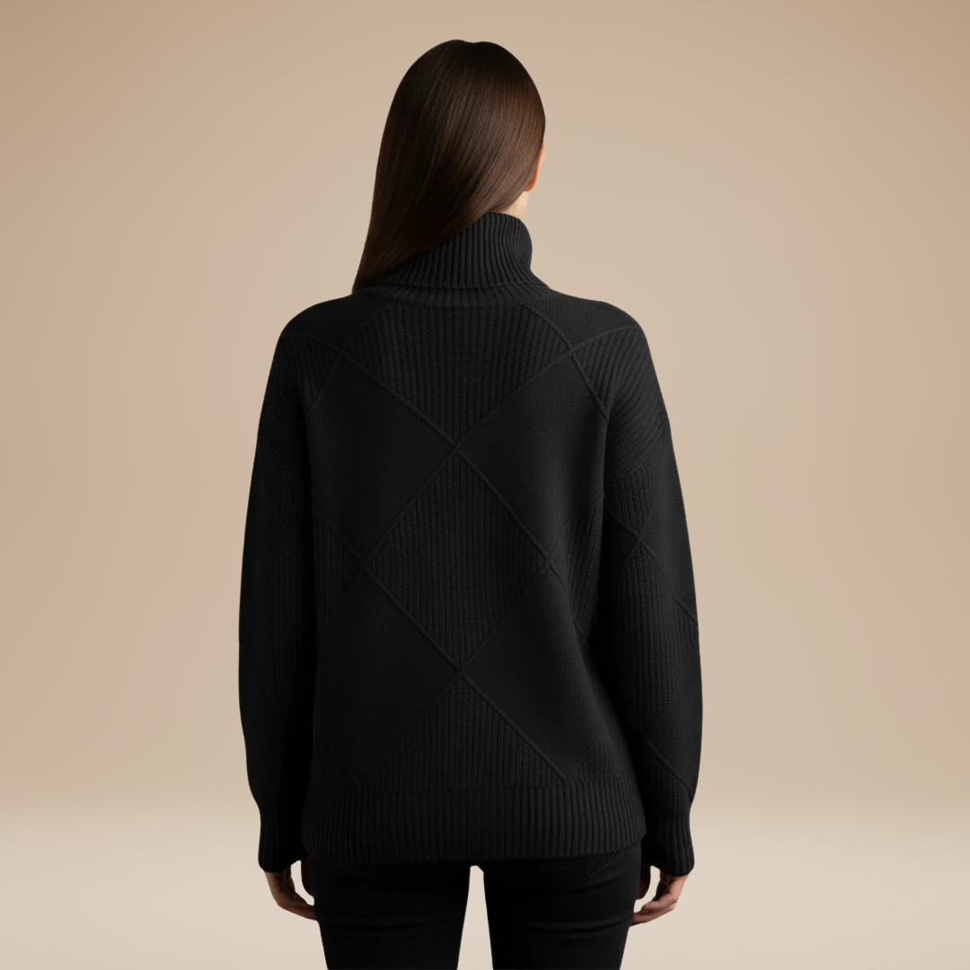 Beatrice | Turtleneck Sweater with Embossment