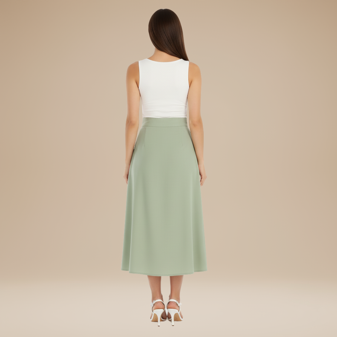 Palma | Gonna Midi con Bottoni