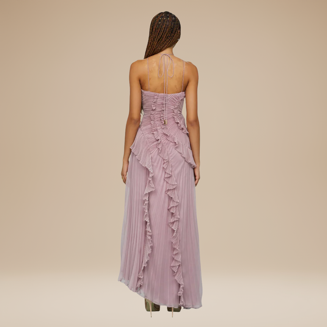 Fiordalina | Abito Scenografico con Volant a Spirale