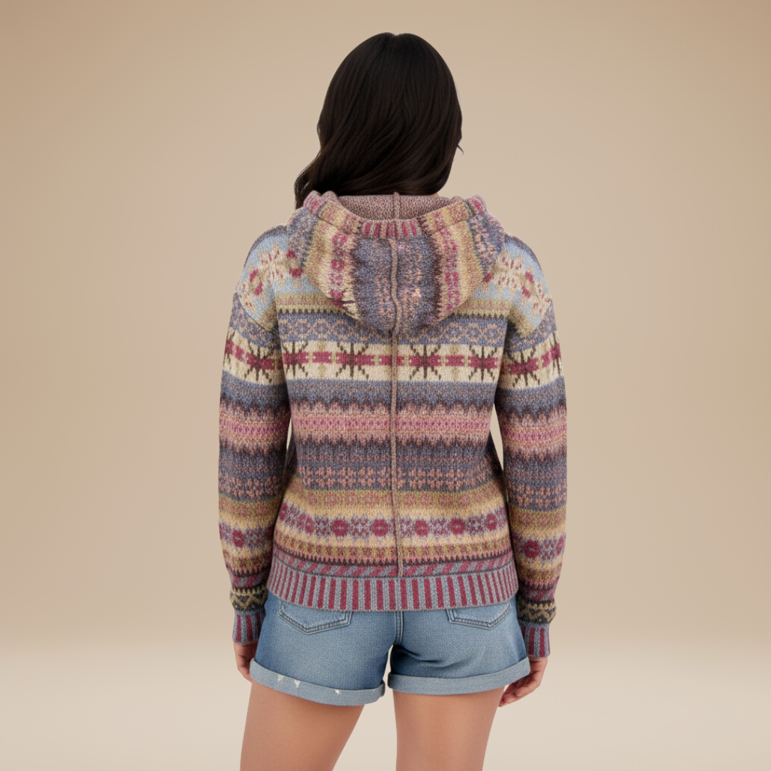 Giada | Jacquard Hooded Sweater