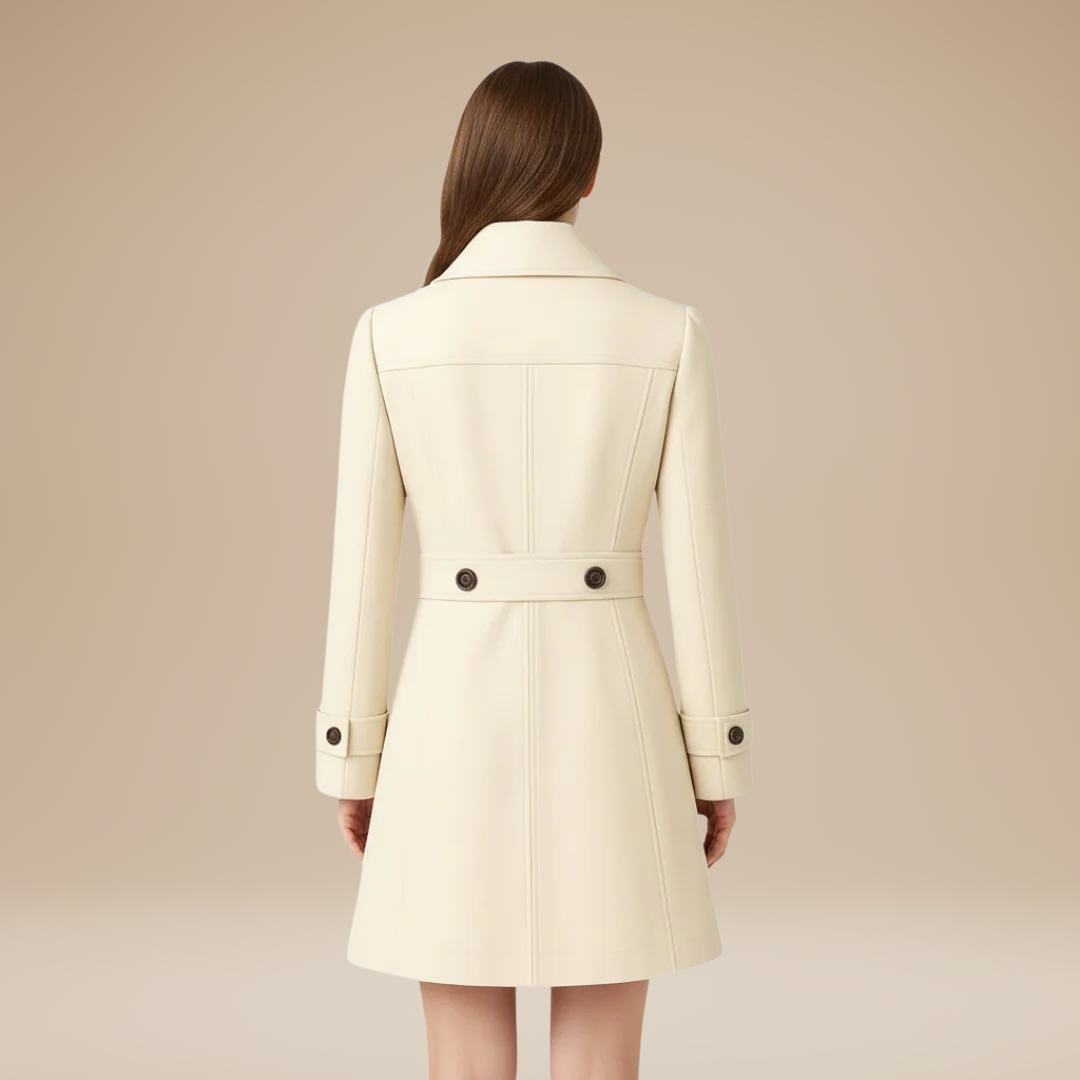 Valentina | Classic Trench Coat with Lapel Collar