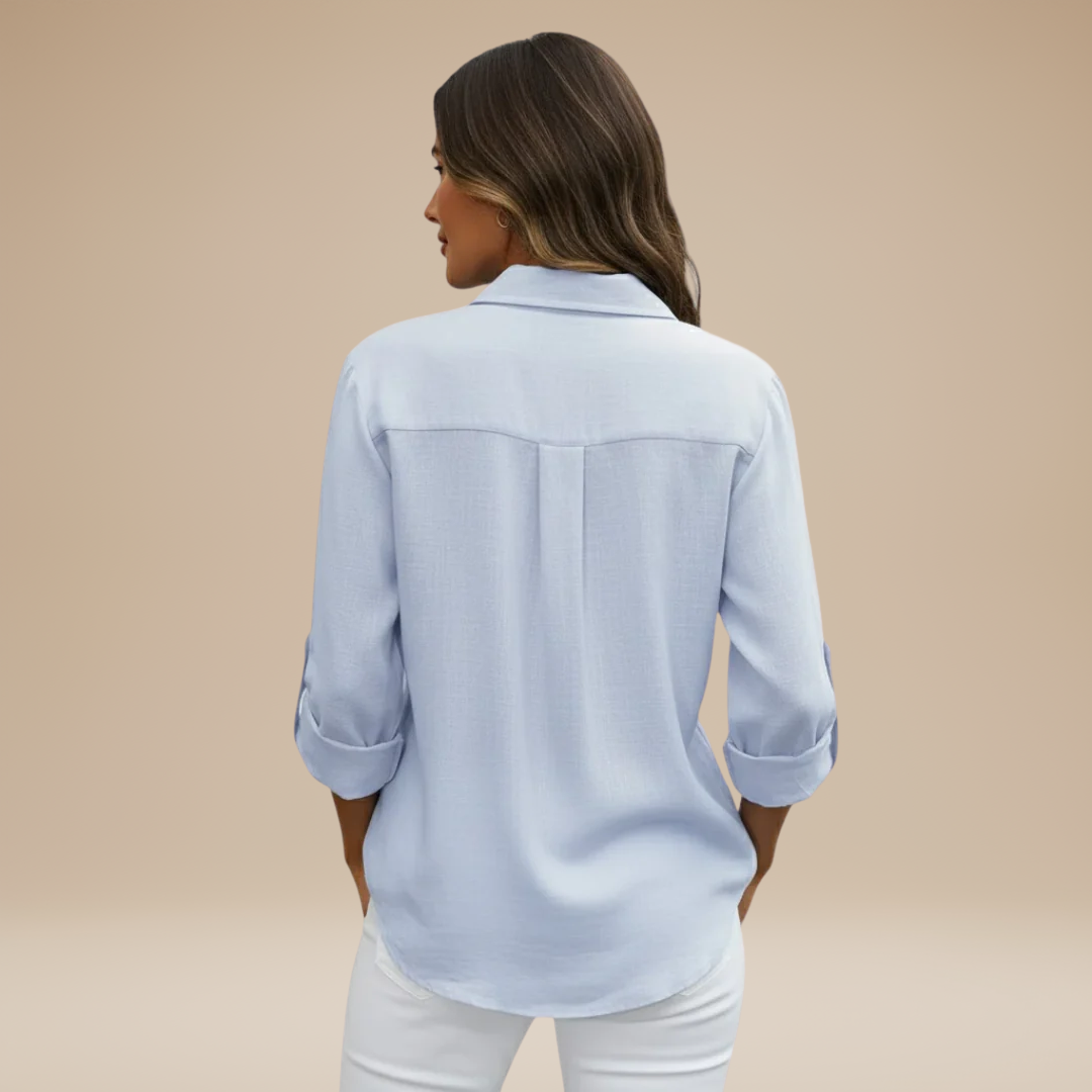 Light Blue | Shirt with Roll-Up Sleeves
