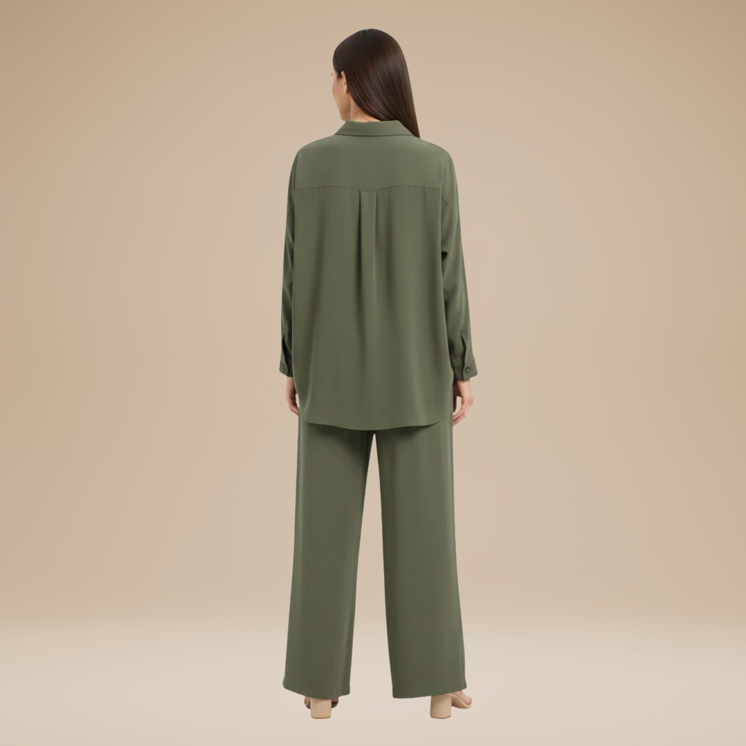 Sibilla | Completo Donna con Camicia e Pantaloni Larghi