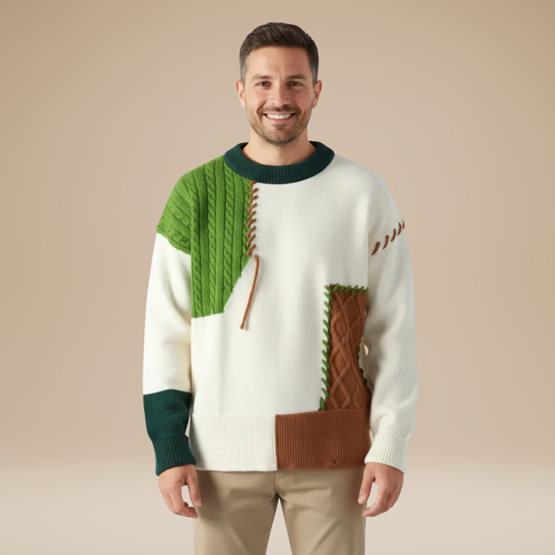 Marco | Maglione Patchwork a Trecce