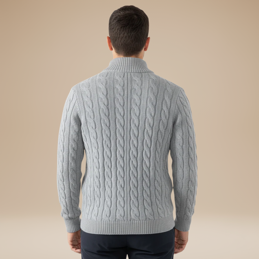 Lorenzo | Half-Zip Cable-Knit Sweater