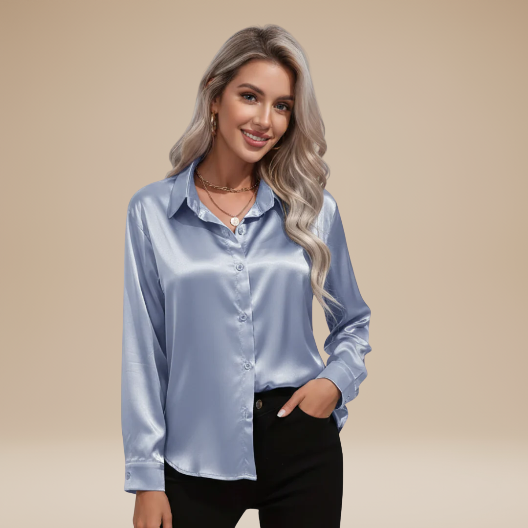 Clara | Camicia Donna Satinata Elegante Stile Chic