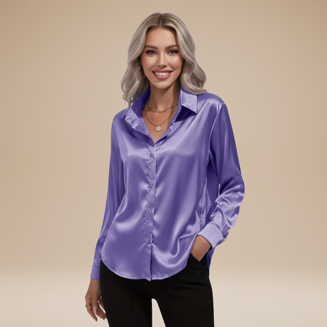 Clara | Camicia Donna Satinata Elegante Stile Chic