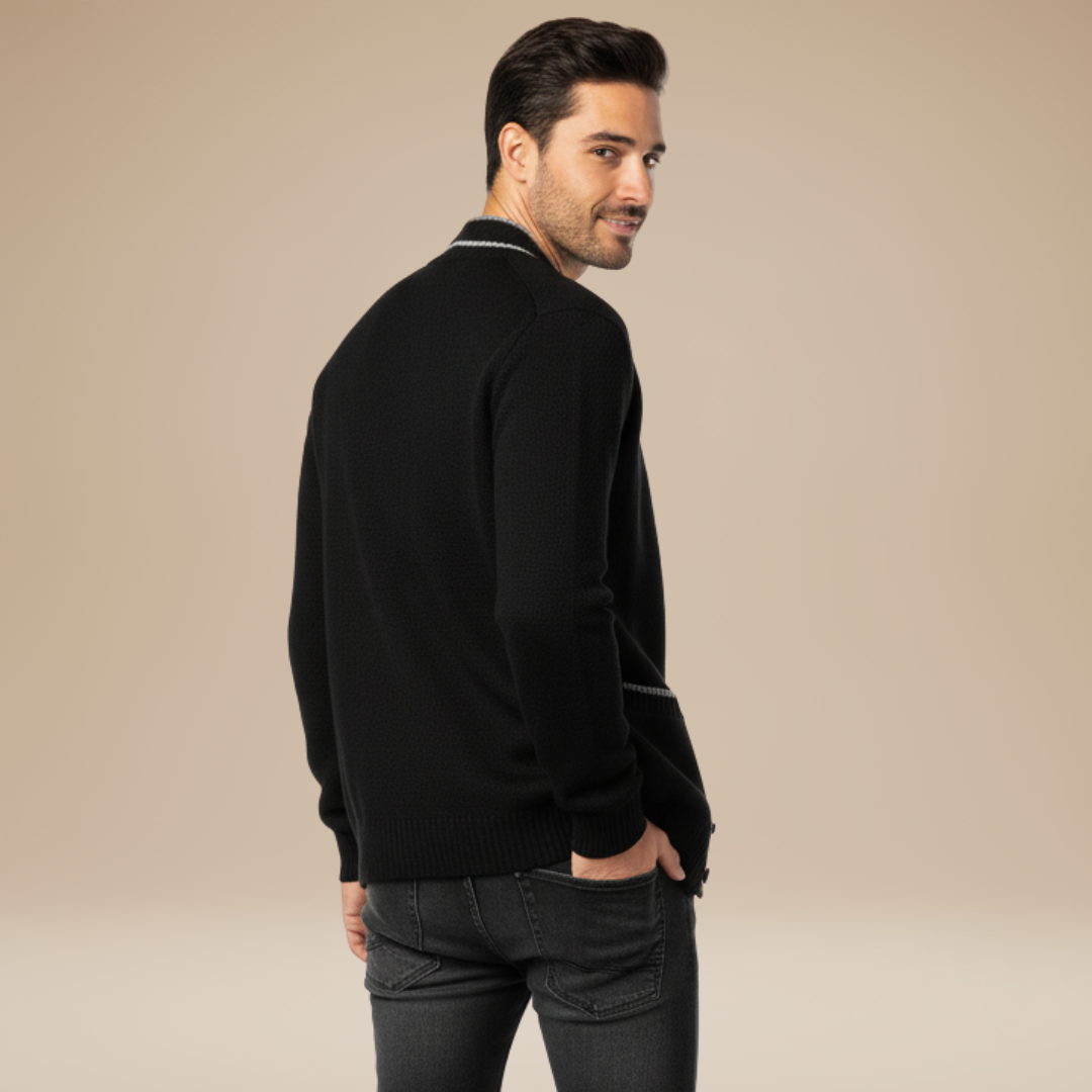 Achille | Cardigan Termico Uomo Morbido Caldo Classico