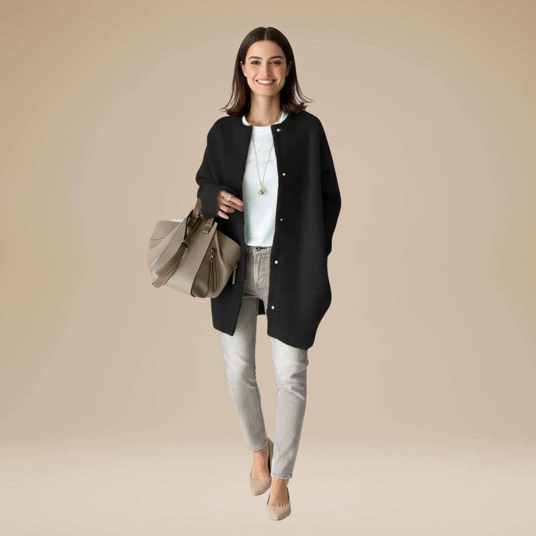 Luciana | Cappotto Lungo in Maglia Spazzolata