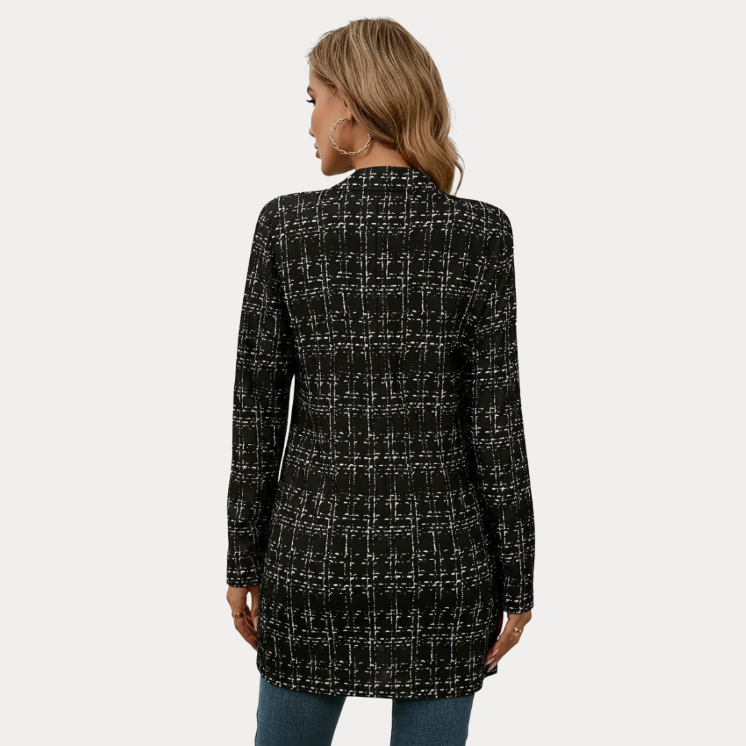 Valentina | Blazer Lungo Donna con Motivo Elegante