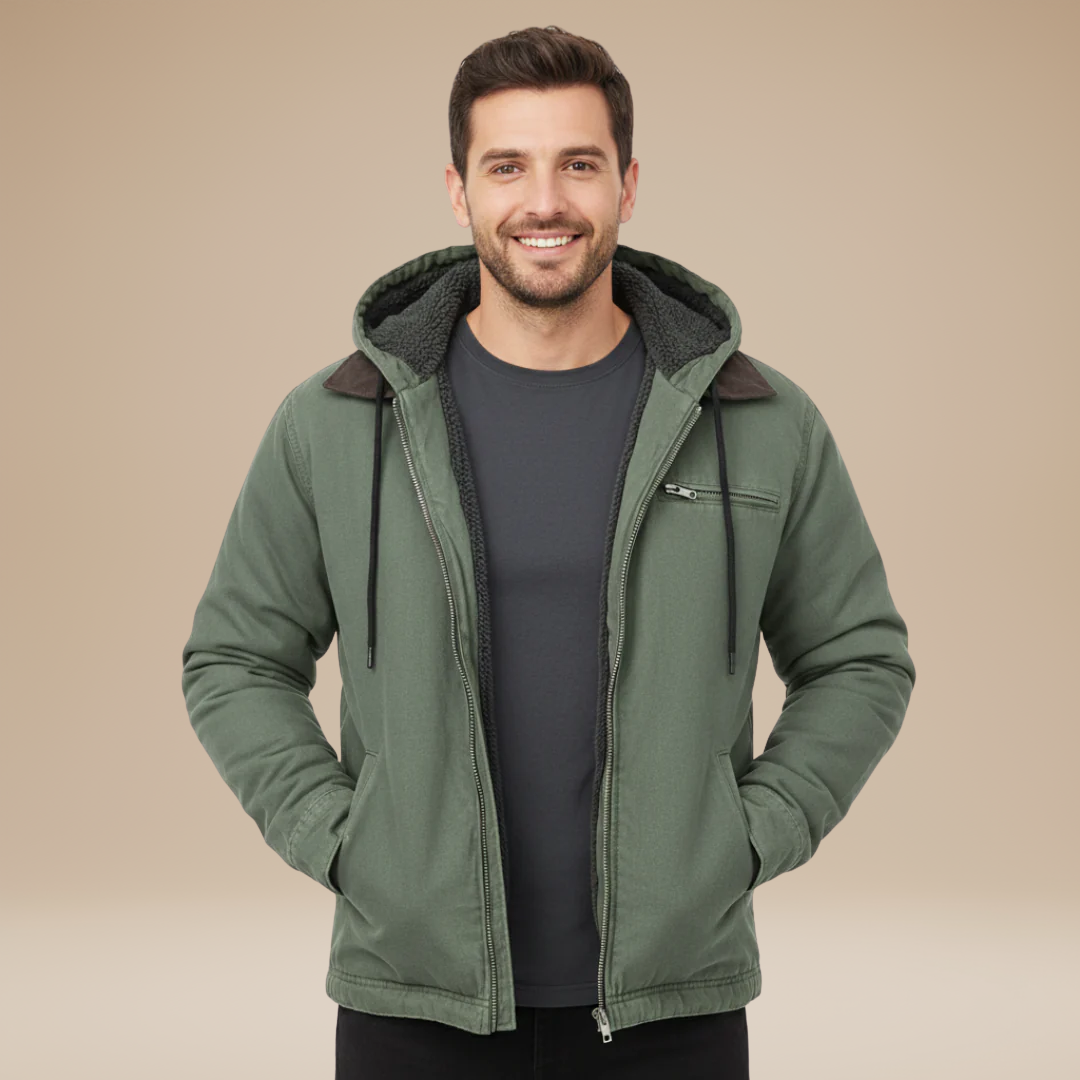 Antonio | Men's Fleece-Lined Hooded Jacket