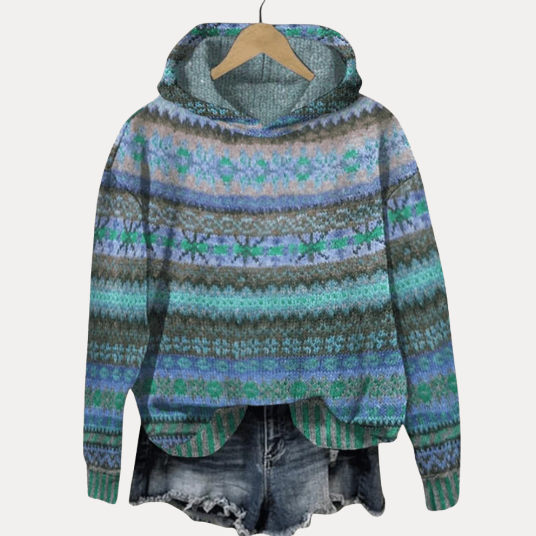 Giada | Maglione Jacquard con Cappuccio