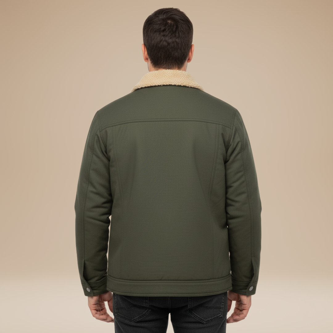 Emiliano | Giacca Uomo Foderata con Colletto in Pelliccia