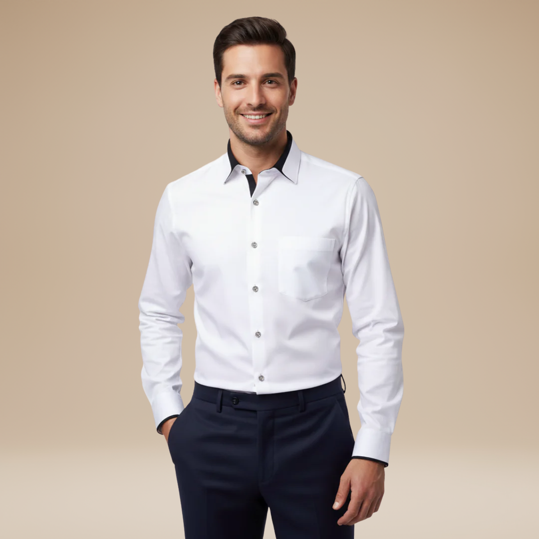 Leon | Camicia Elegante da Uomo con Dettagli a Contrasto