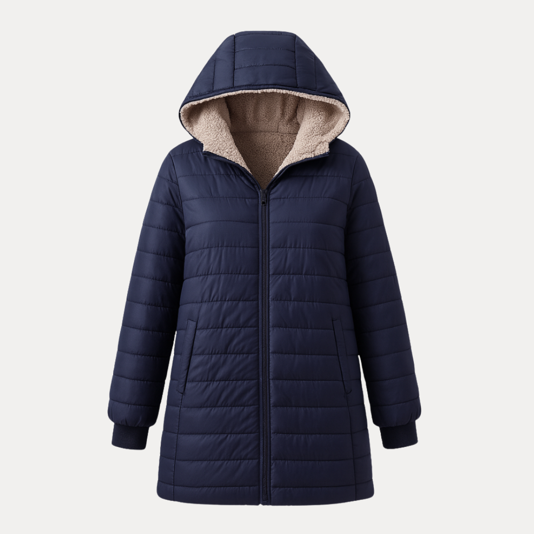 Aurora | Piumino con Cappuccio in Sherpa