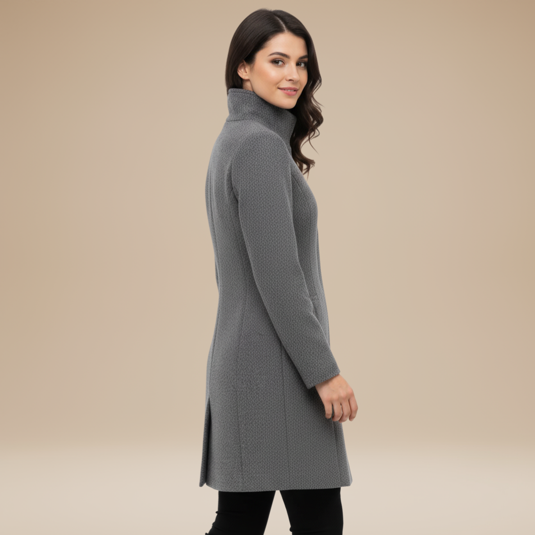 Nadia | Cappotto Donna Elegante con Collo Alto Strutturato