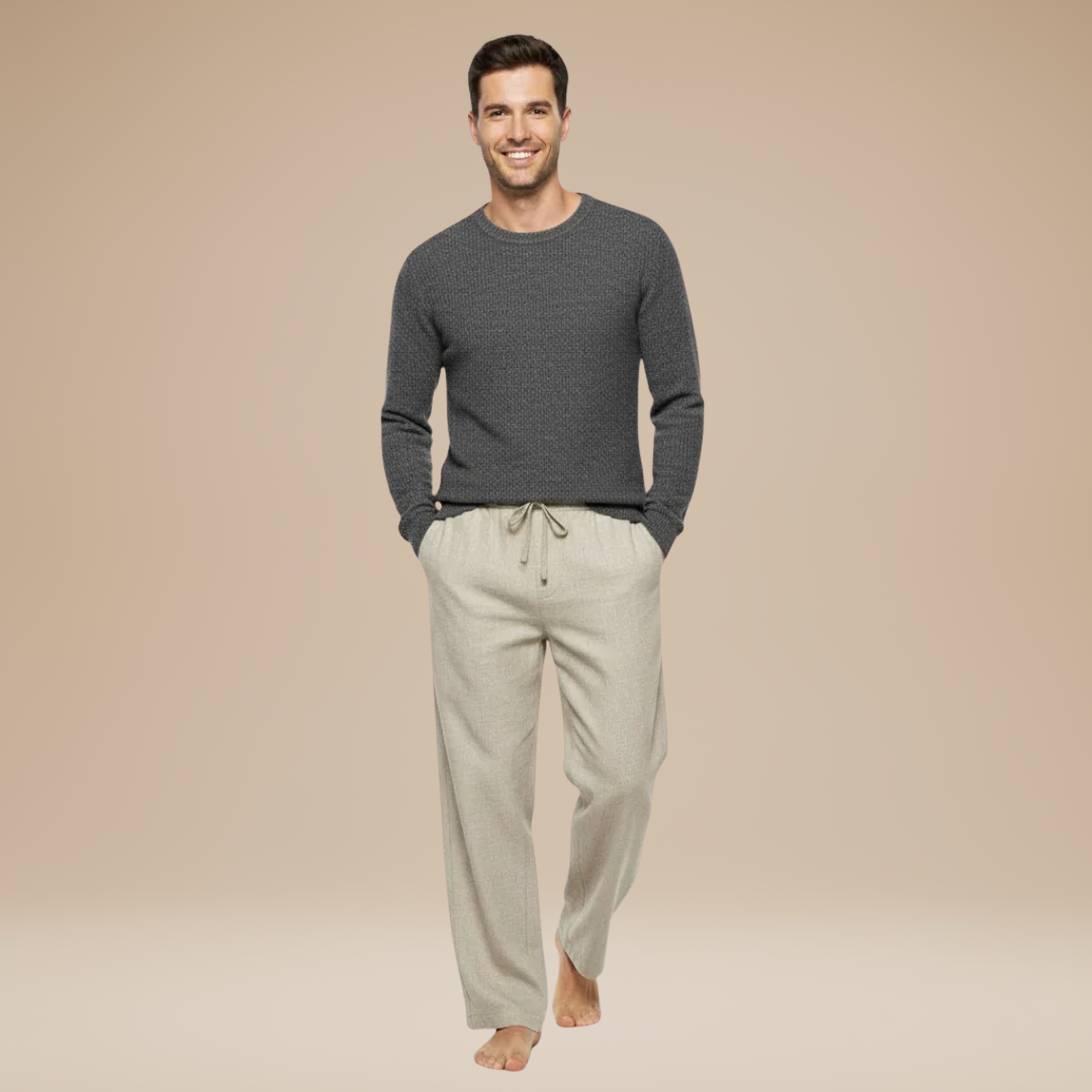 Matteo | Men's Linen-Effect Trousers