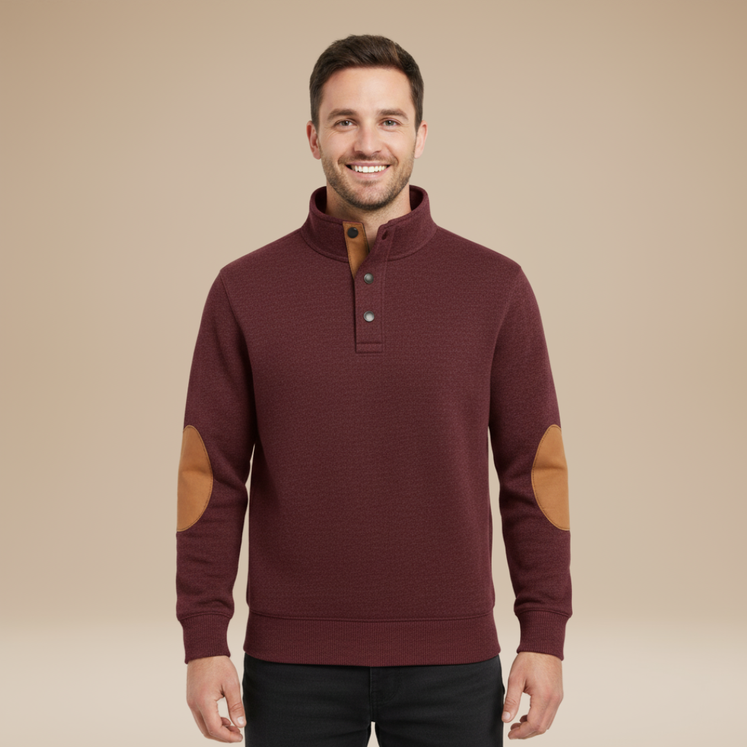 Matteo | Men's Sweater with Elbow Patches