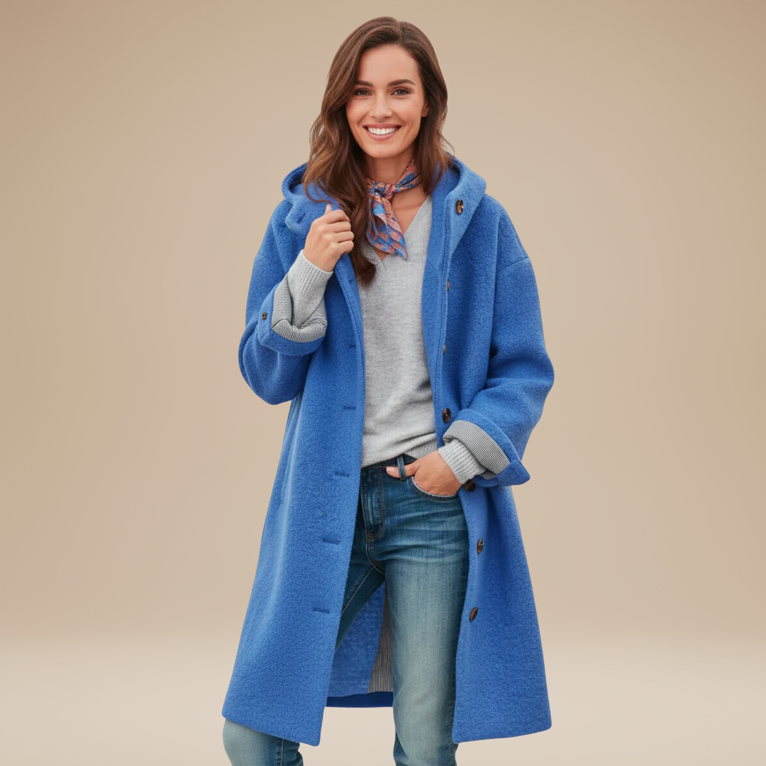 Aurora | Cappotto Lungo Donna con Cappuccio Elegante