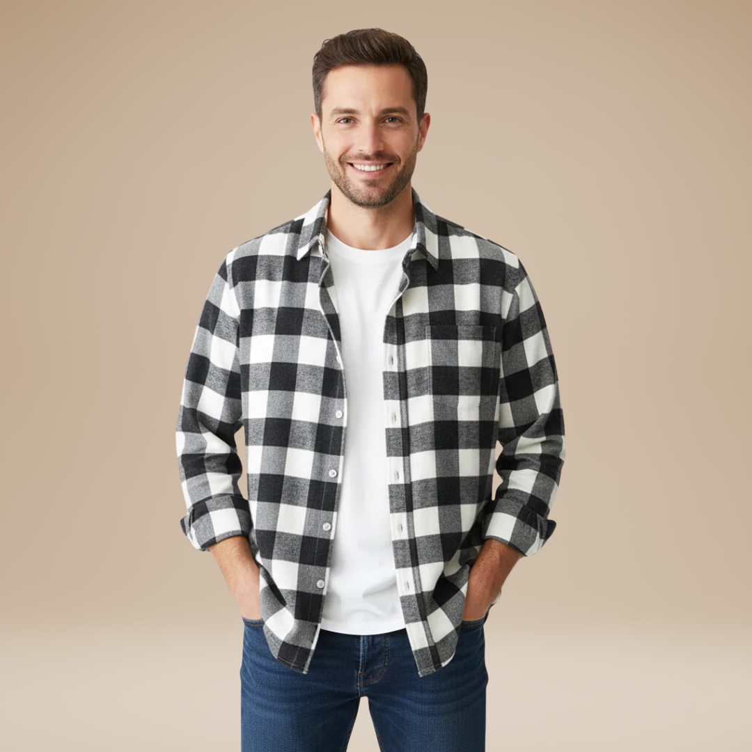 Ethan | Versatile and Modern Men's Checkered Shirt
