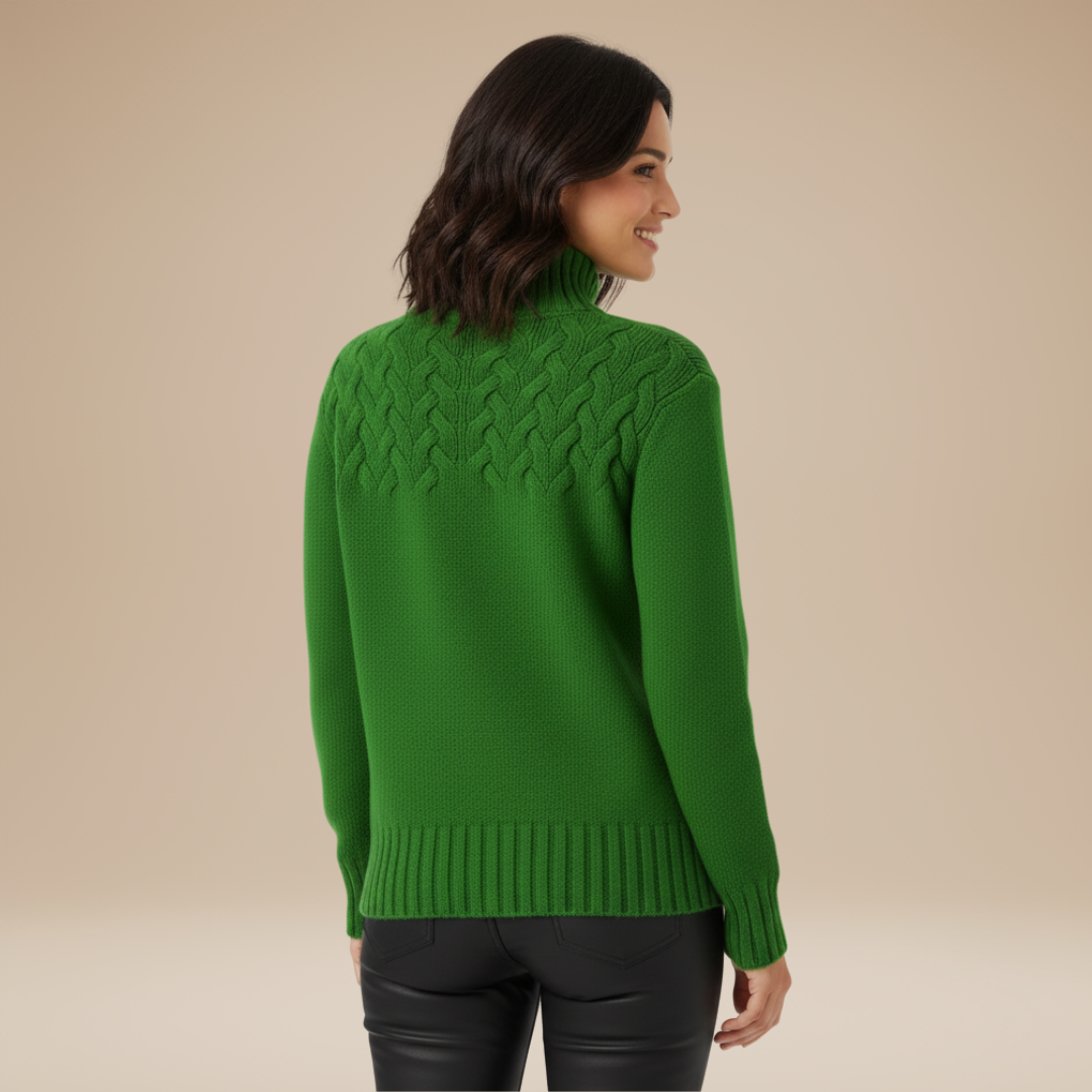 Luciana | Braided Turtleneck Sweater