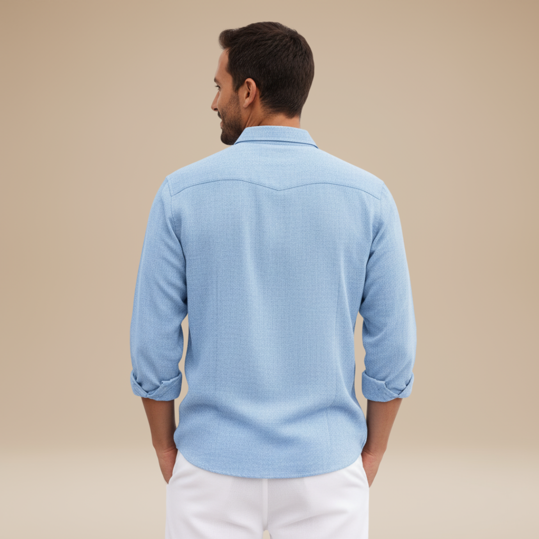 Alessio | Men's Linen-Effect Shirt