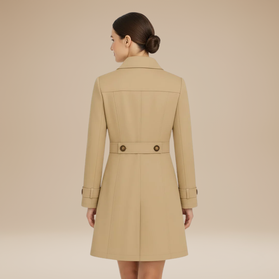 Valentina | Classic Trench Coat with Lapel Collar