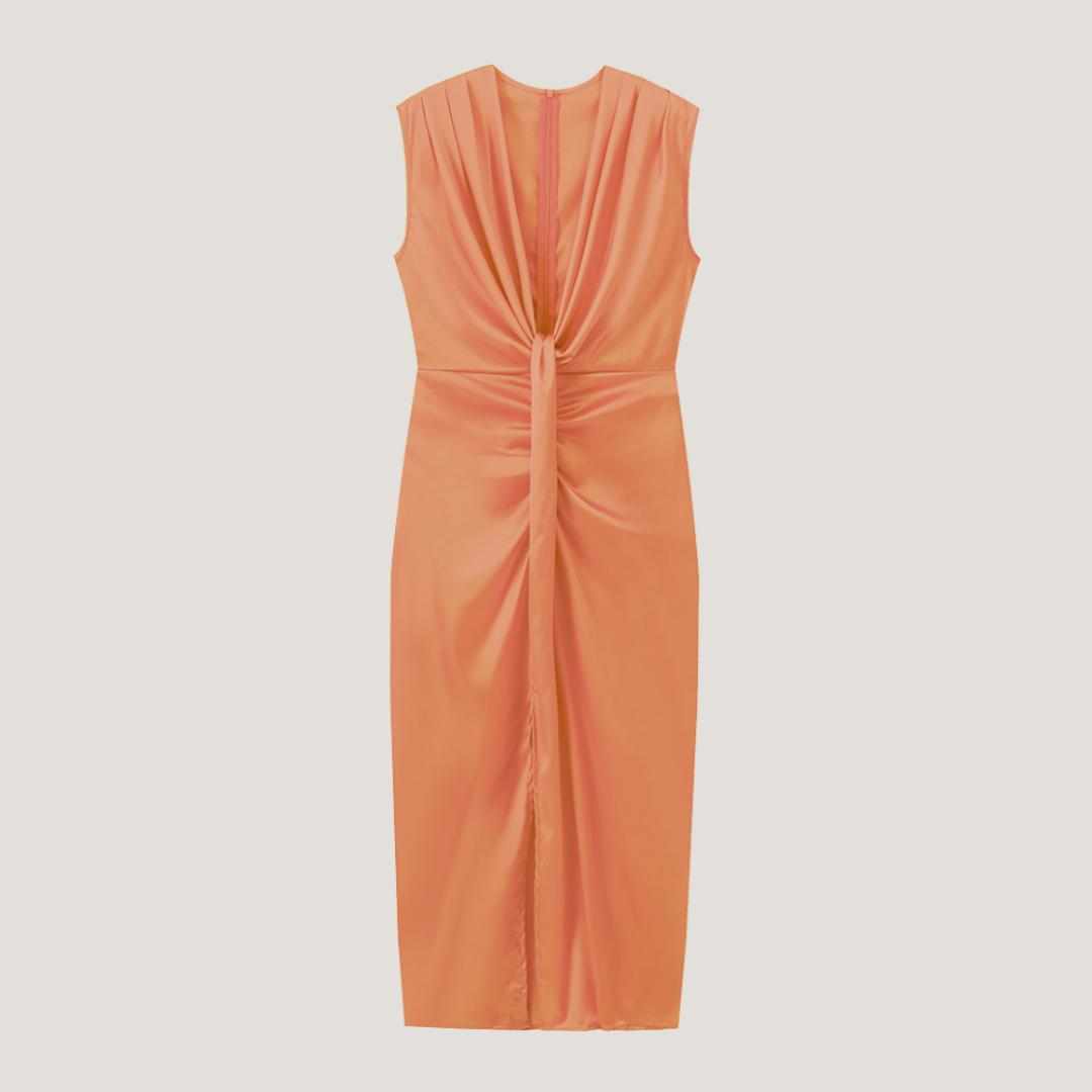 Viviana | Abito Midi Drappeggiato