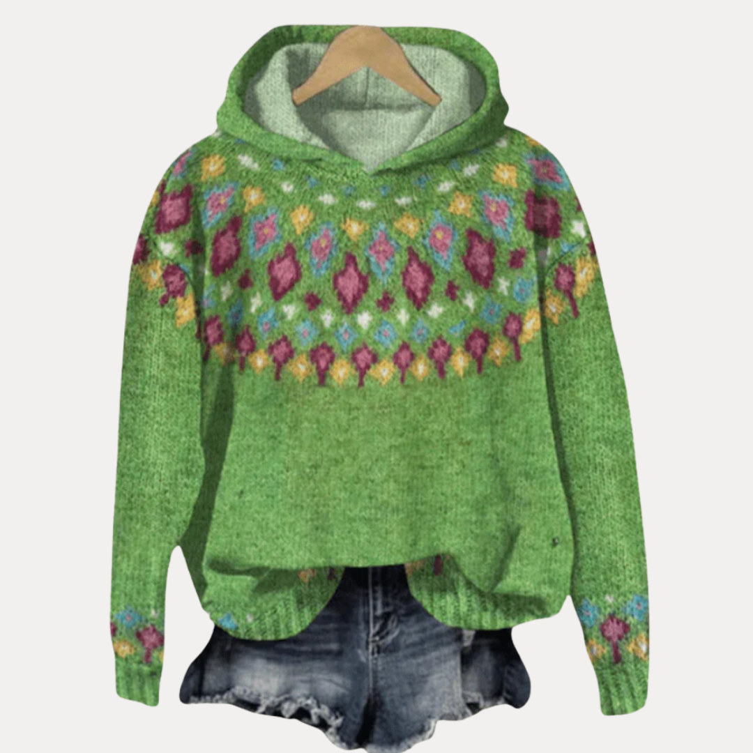 Giada | Maglione Jacquard con Cappuccio