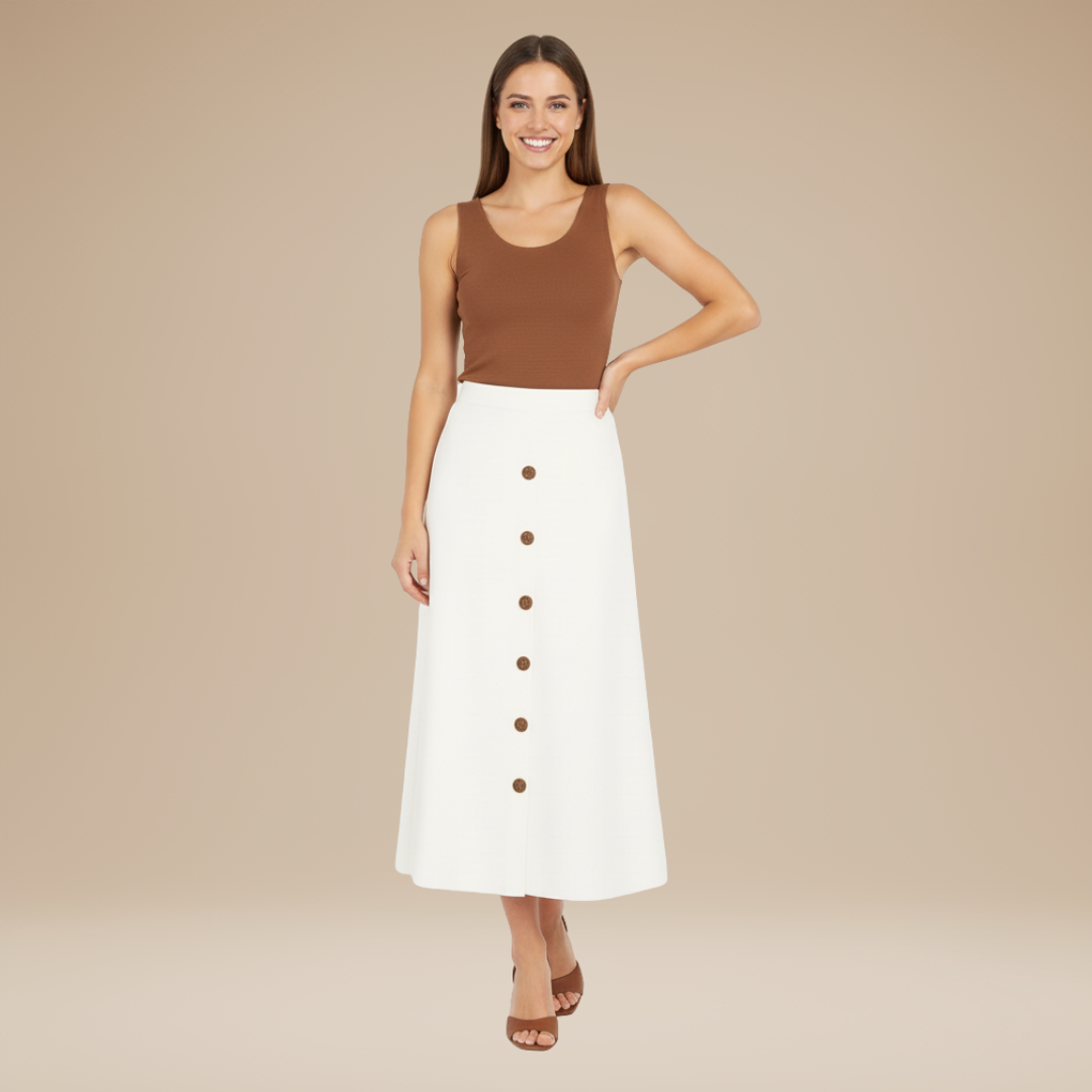 Palma | Gonna Midi con Bottoni