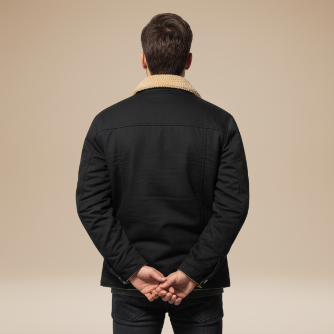 Emiliano | Giacca Uomo Foderata con Colletto in Pelliccia