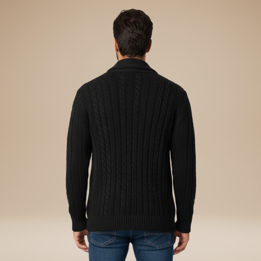 Simone | Cardigan Uomo con Collo Sciallato Classico