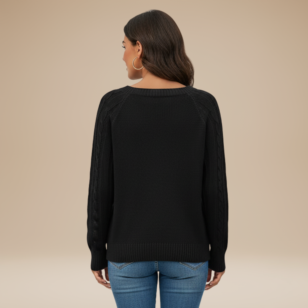 aaAngelina | Maglione a Treccia Donna Stile Chic Raffinato