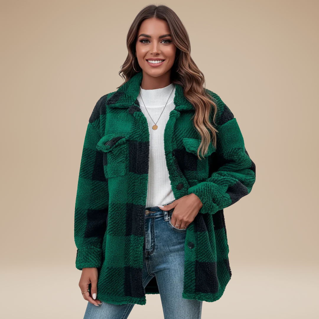 Giada | Giacca Camicia a Quadri Donna Casual Elegante