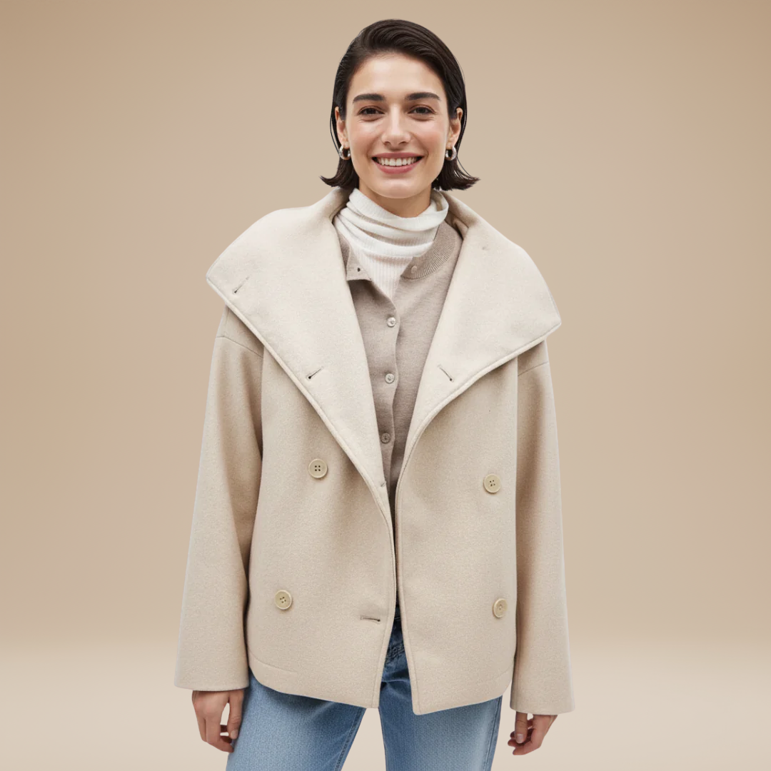 Beatrice | Women's Short Coat with Wide Collar