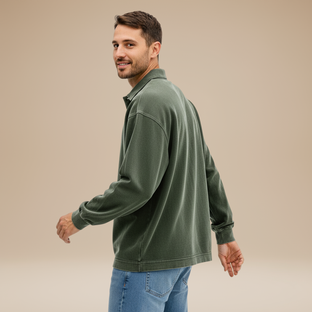 Jacopo | Polo Uomo a Maniche Lunghe dal Design Essenziale