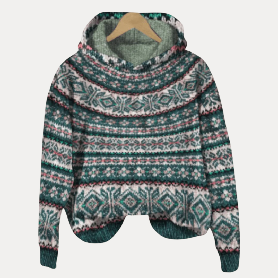 Giada | Maglione Jacquard con Cappuccio