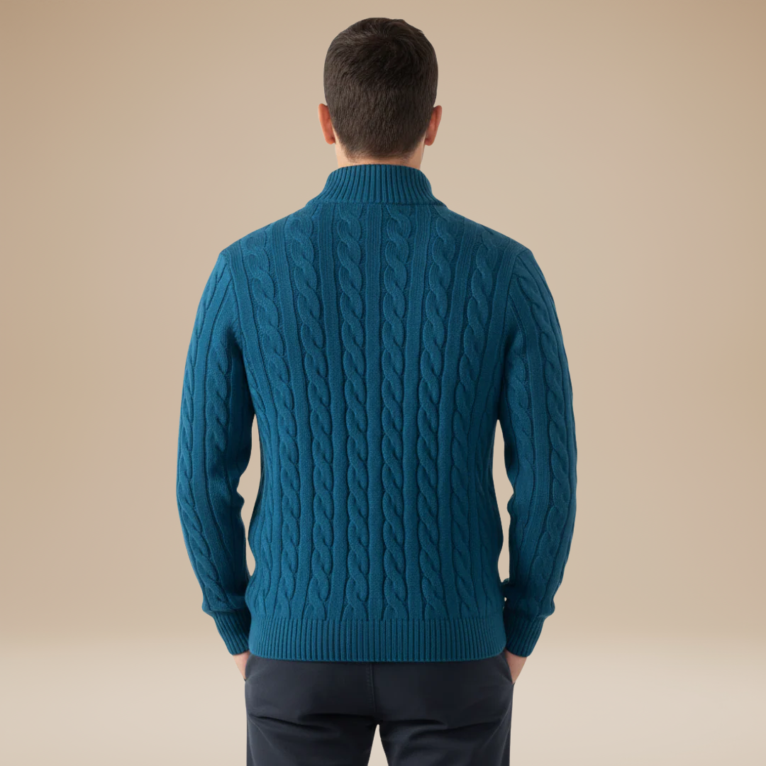 Lorenzo | Half-Zip Cable-Knit Sweater