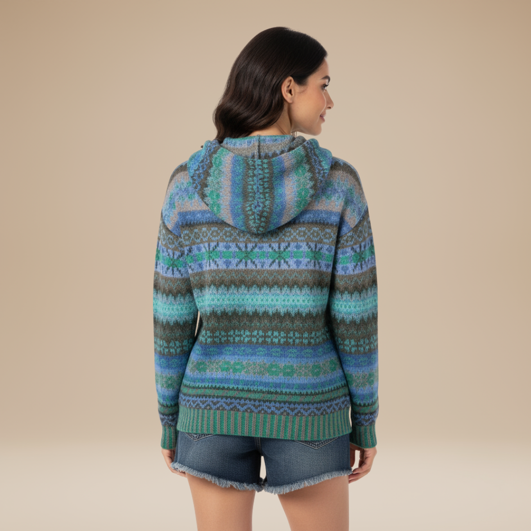 Giada | Jacquard Hooded Sweater