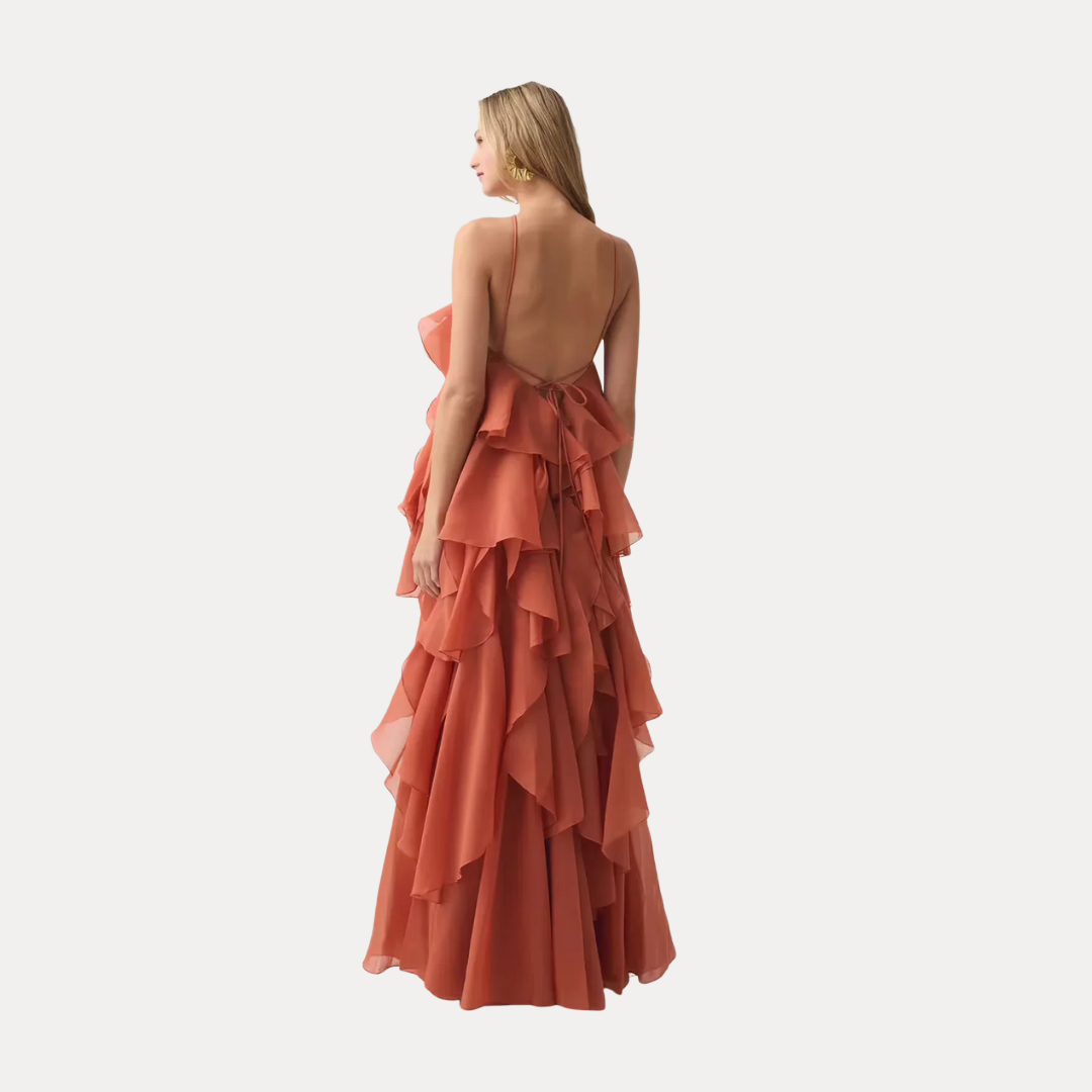 Armanda | Abito Elegante con Dettagli Drammatici