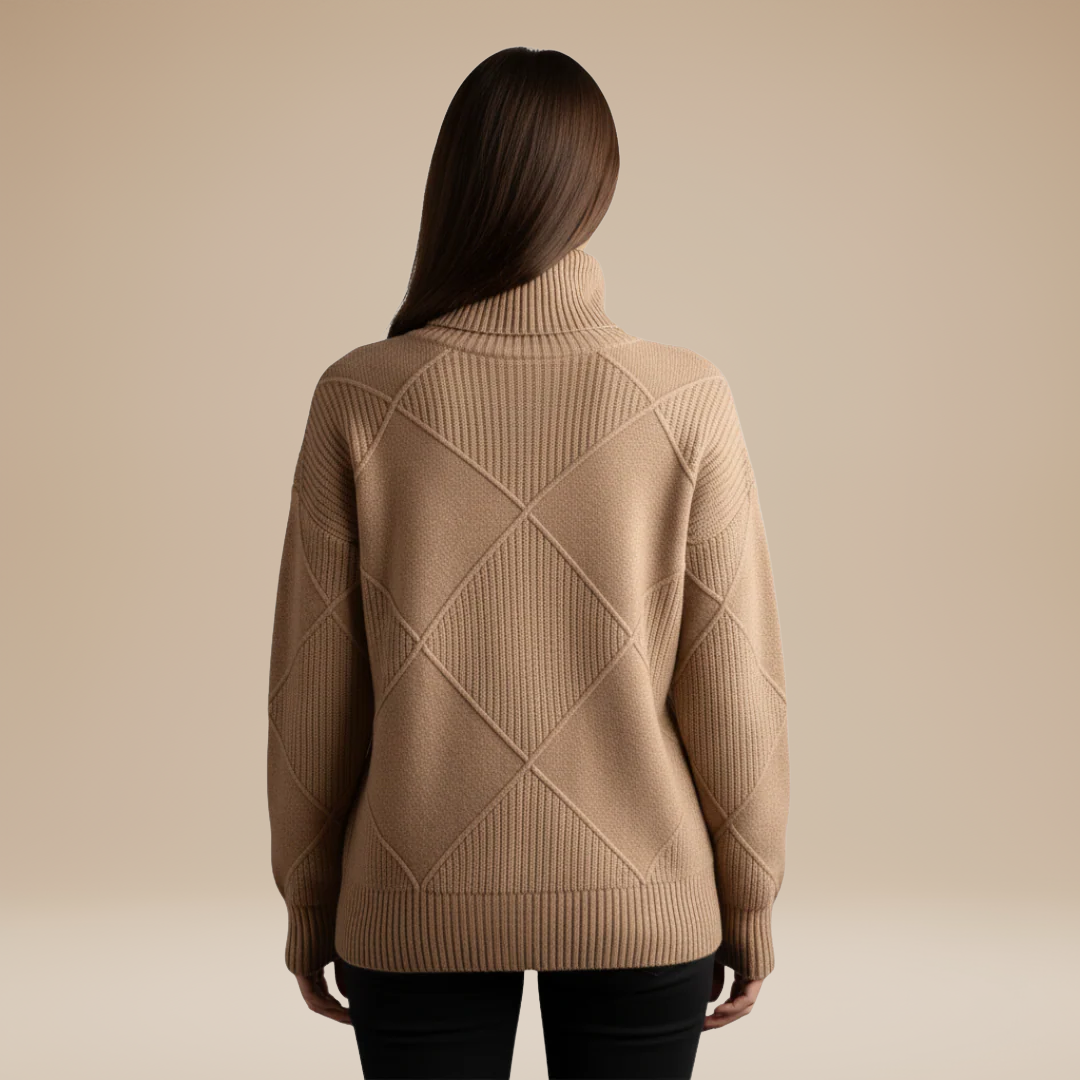 Beatrice | Turtleneck Sweater with Embossment