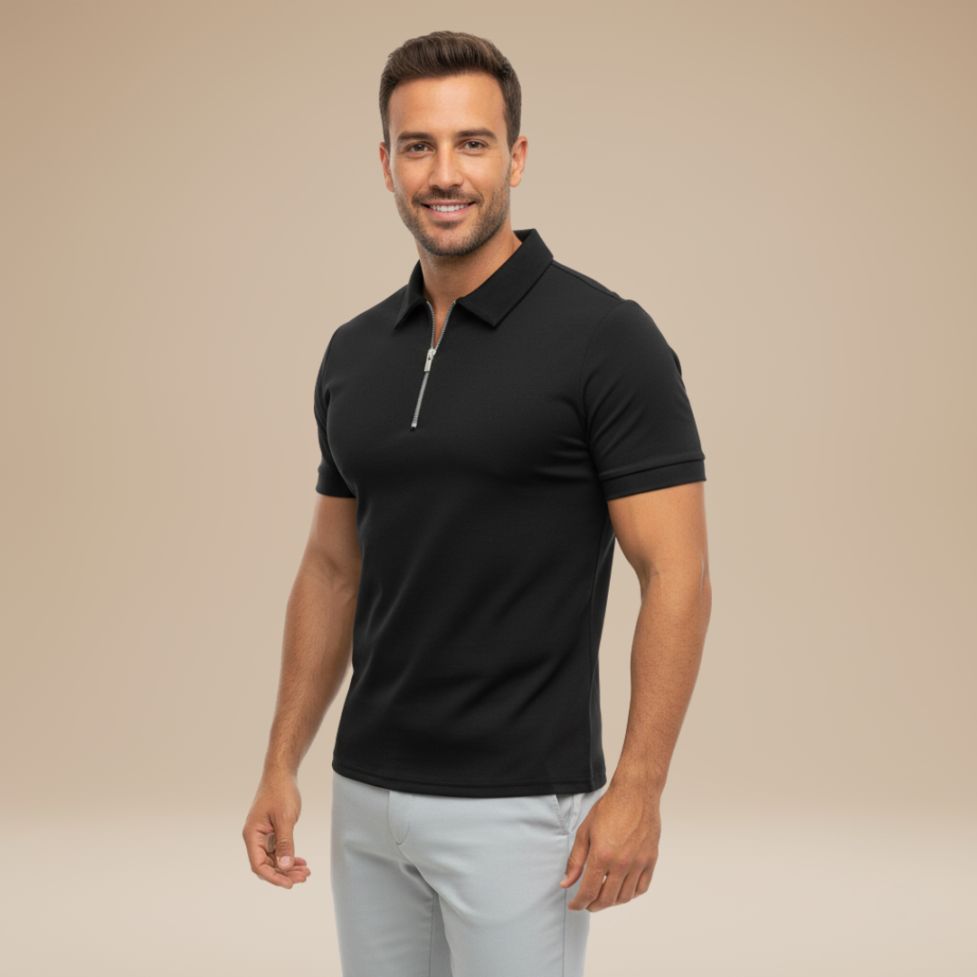 Aero | Polo Uomo con Mezza Zip Elegante