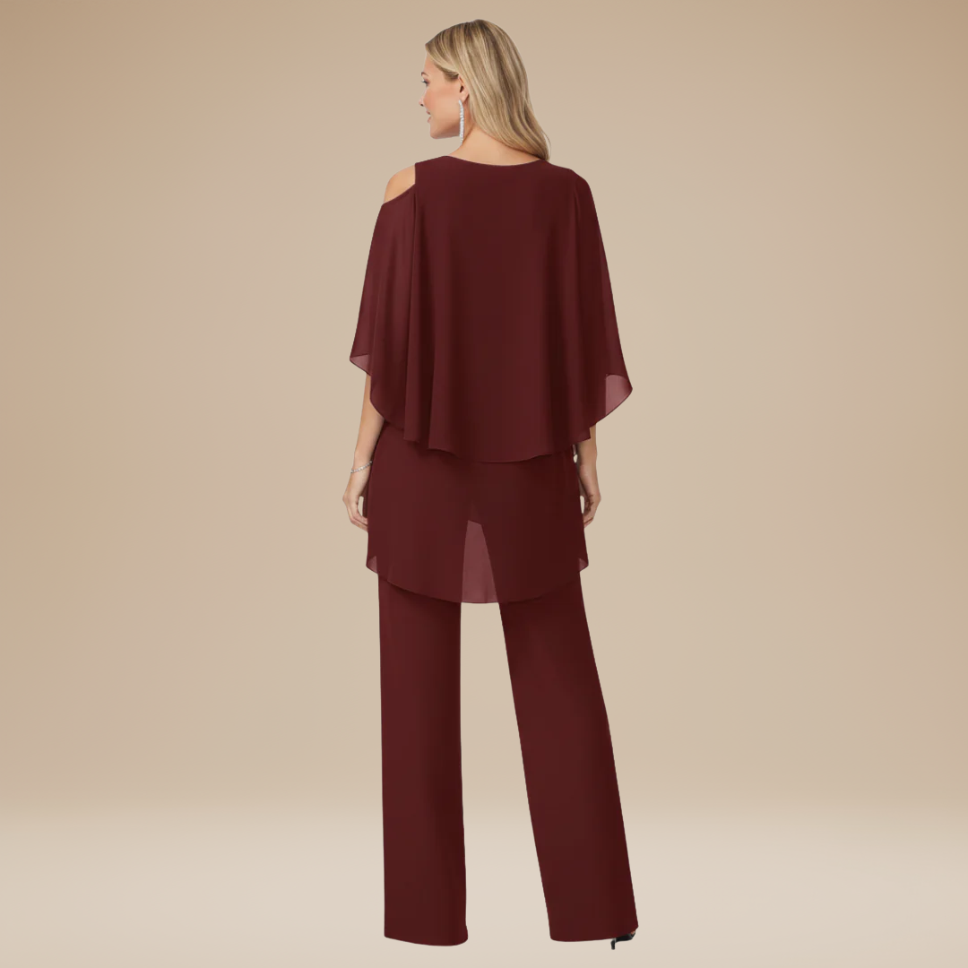 Claudia | Set Elegante Donna con Top Asimmetrico