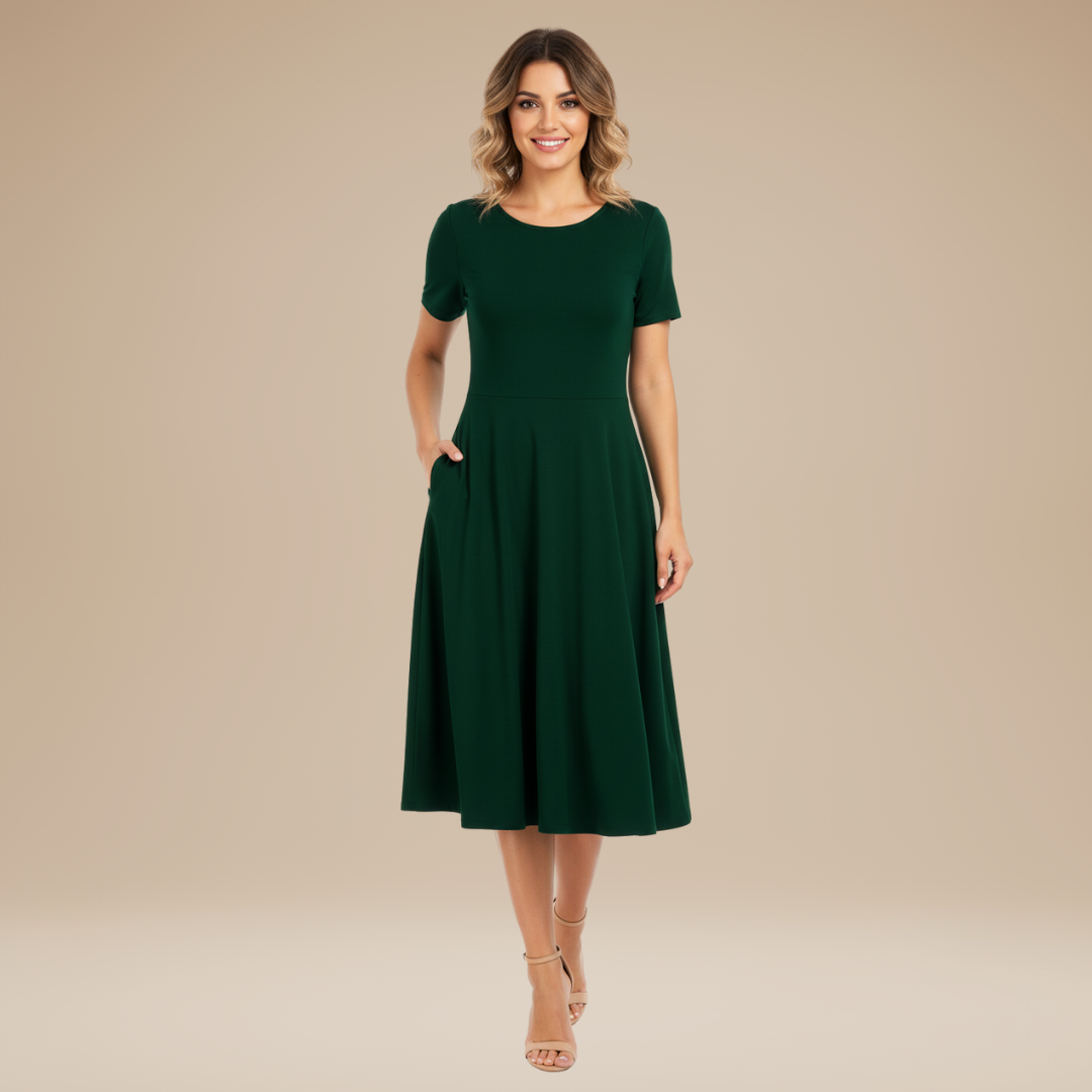 aaCarina | Abito Donna Svasato Stile Pulito e Moderno