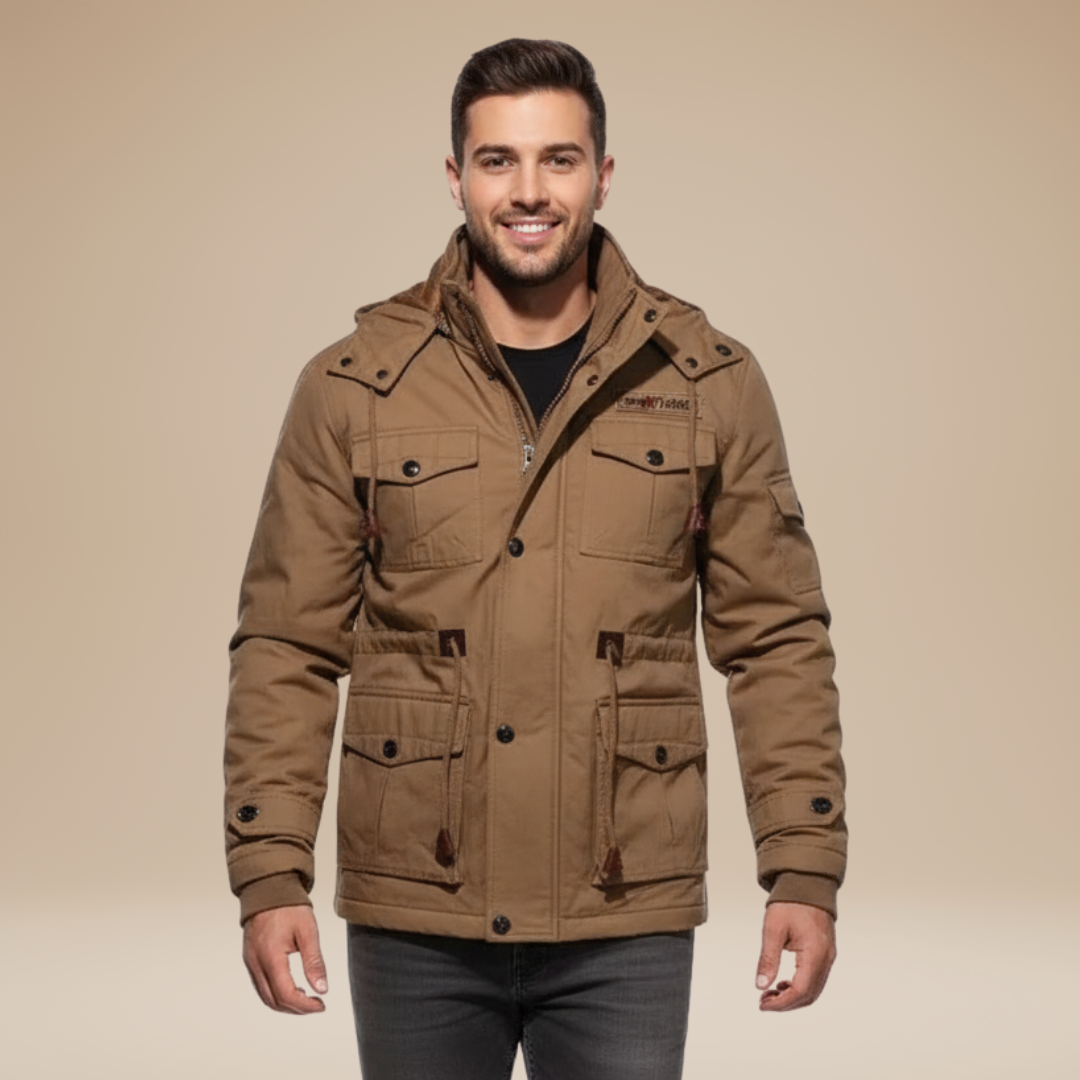 Leandro | Giacca Uomo Stile Militare con Tasche Multiple