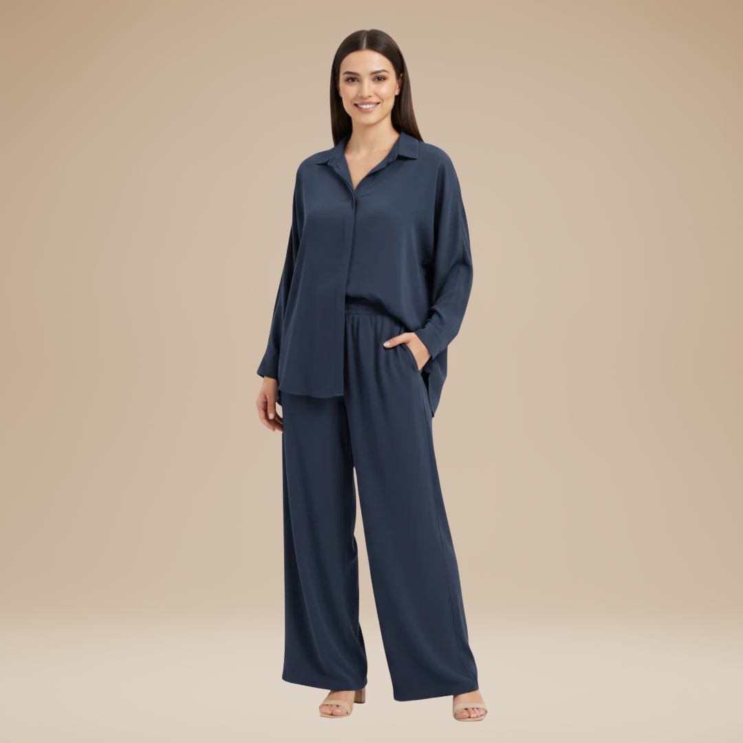 Sibilla | Completo Donna con Camicia e Pantaloni Larghi